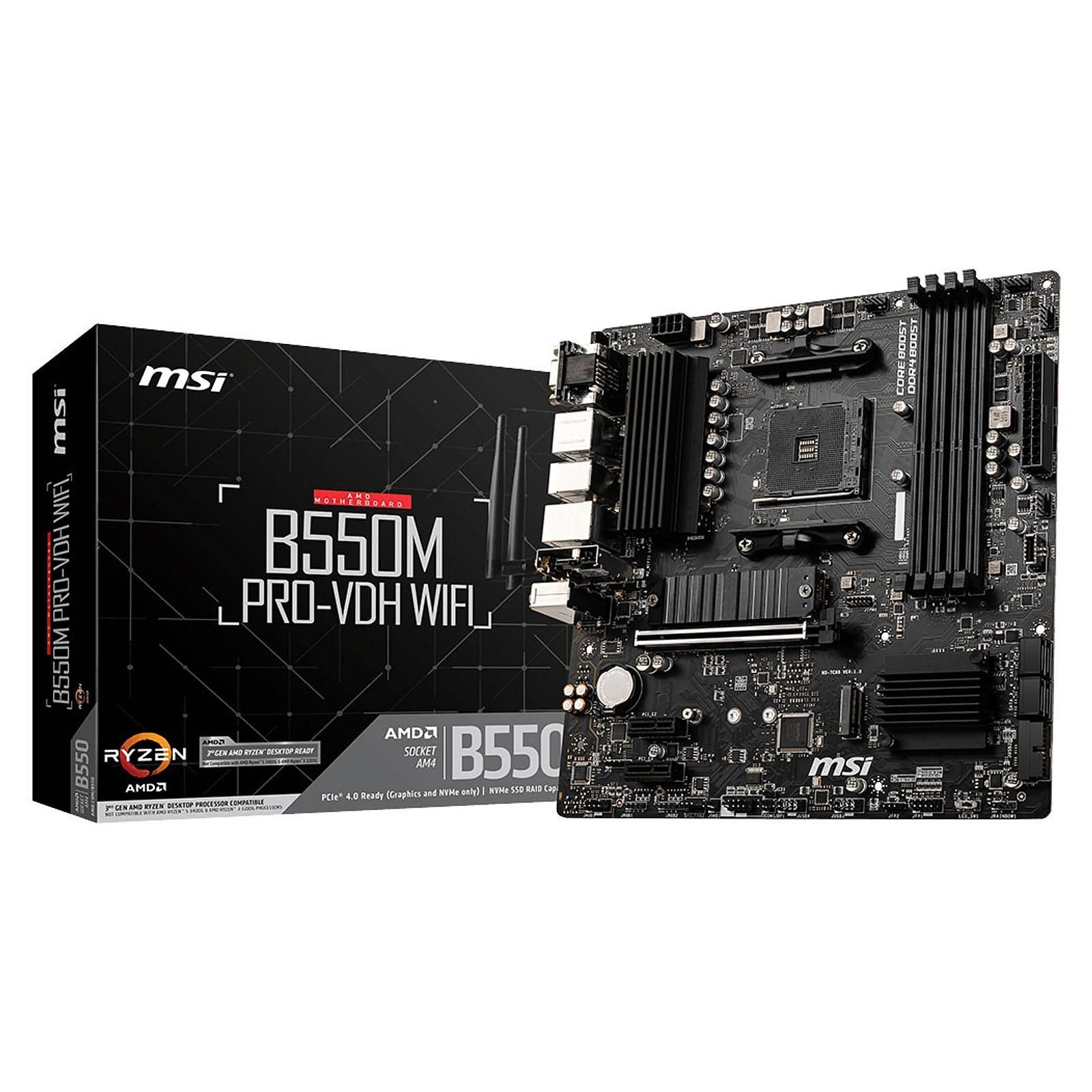 MSI B550M PRO-VDH WIFI Micro-ATX  - Carte mère MSI - grosbill-pro.com - 0