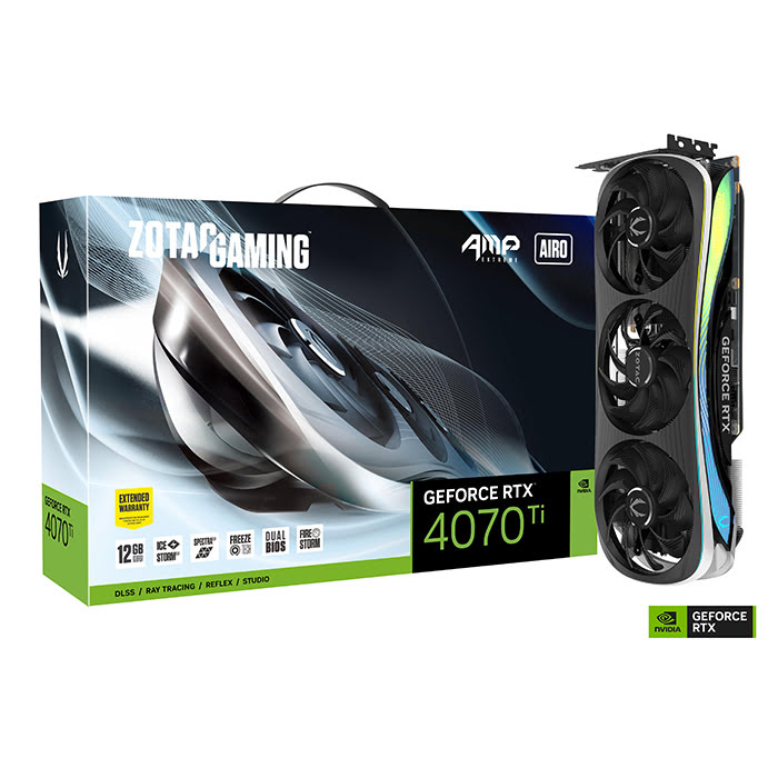 ZOTAC GeForce RTX 4070 Ti AMP EXTREME AIRO 12G - Carte graphique - 0