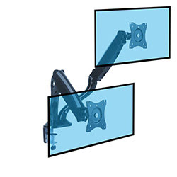 Support de bureau Full Motion 2 écrans 13"- 27" 