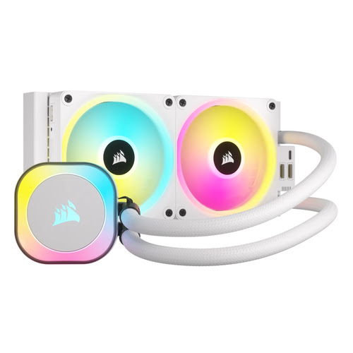 Grosbill Watercooling Corsair iCUE LINK H100i RGB 240 Blanc