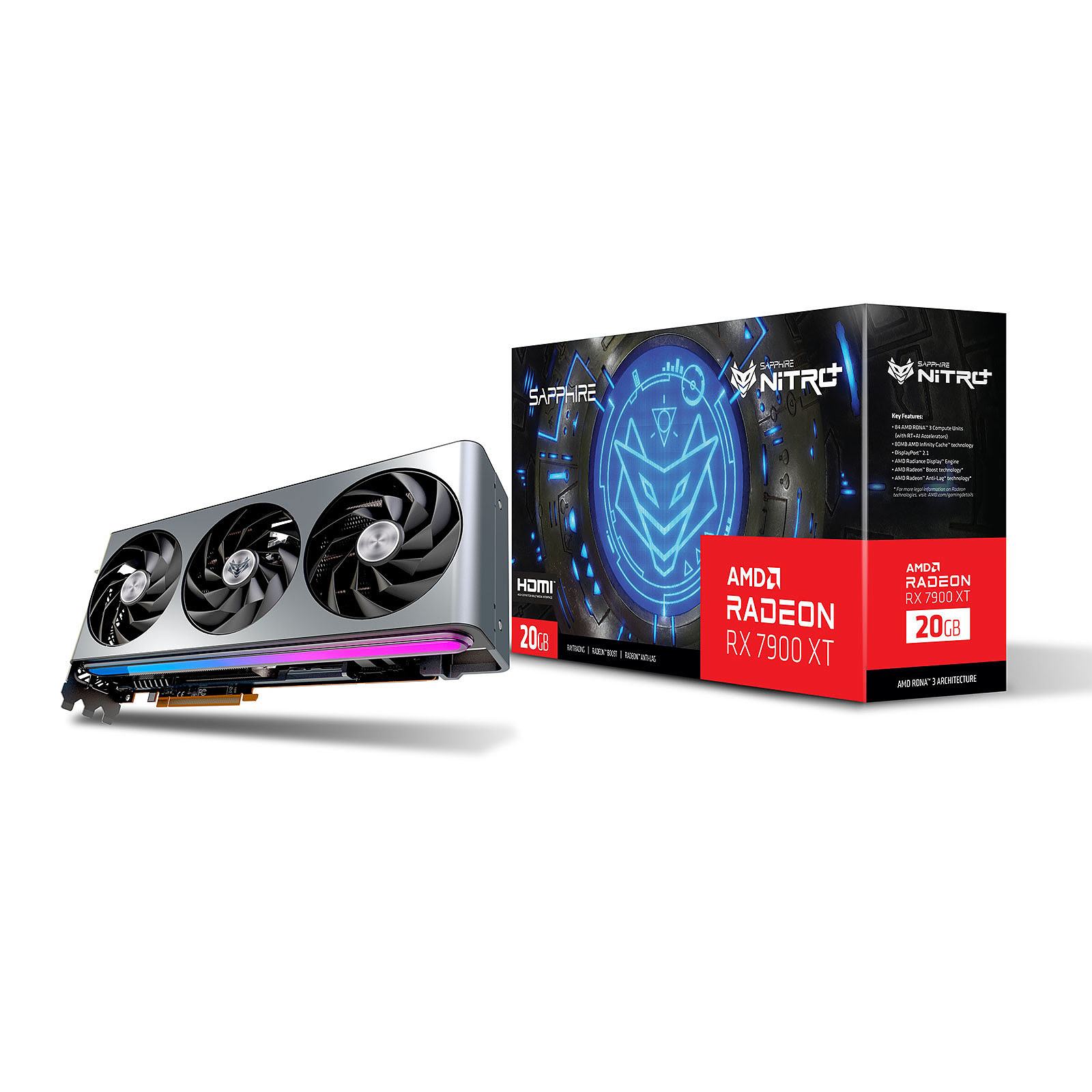 Grosbill Carte graphique Sapphire NITRO+ RADEON RX 7900 XT GAMING OC VAPOR-X 20GB