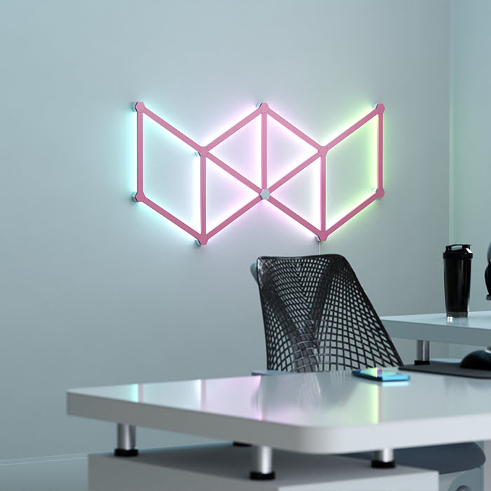 Nanoleaf Lines Skin Rose Mate - 9 pièces (NL59-0001PM-9PK) - Achat / Vente Objet connecté / Domotique sur grosbill-pro.com - 4