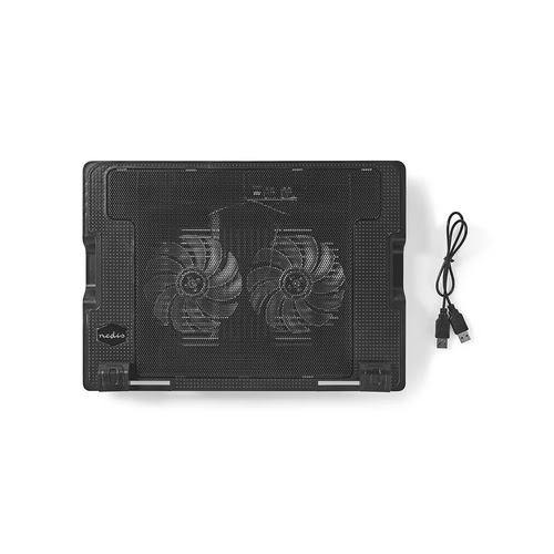 Grosbill Accessoire PC portable Nedis Support Ordinateur Portable 18"/2 ventilateurs/USB