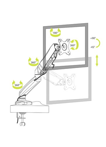 BRAS DE FIXATION ÉCRAN jusqu'à 32" VESA 100x100 - Accessoire écran - 2