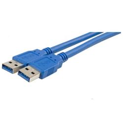 Câble USB 3.0 Mâle A -Mâle A - 1.8m - Connectique PC - grosbill-pro.com - 0