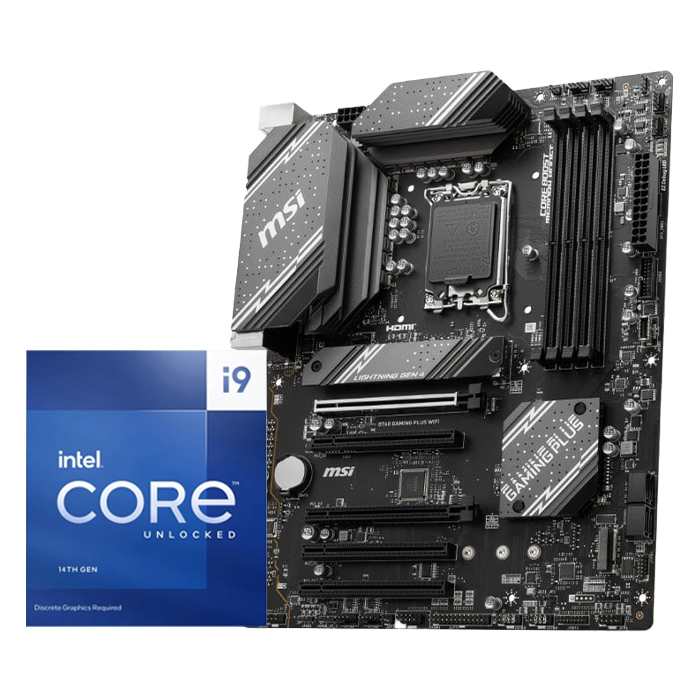 BUNDLE B760 GAMING PLUS WIFI + Core i9-14900KF - grosbill-pro.com - 0