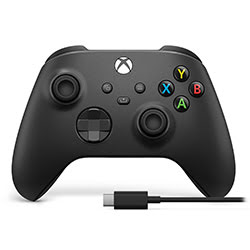 Grosbill Périphérique de jeu Microsoft Manette Xbox Sans Fil - Noir + Câble USB-C