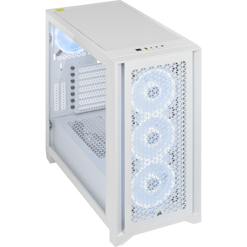 Corsair iCUE 4000D Airflow RGB TG Blanc Blanc - Boîtier PC - 3