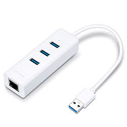 USB 3.0 Gigabit Ethernet + hub 3 ports USB 3.0