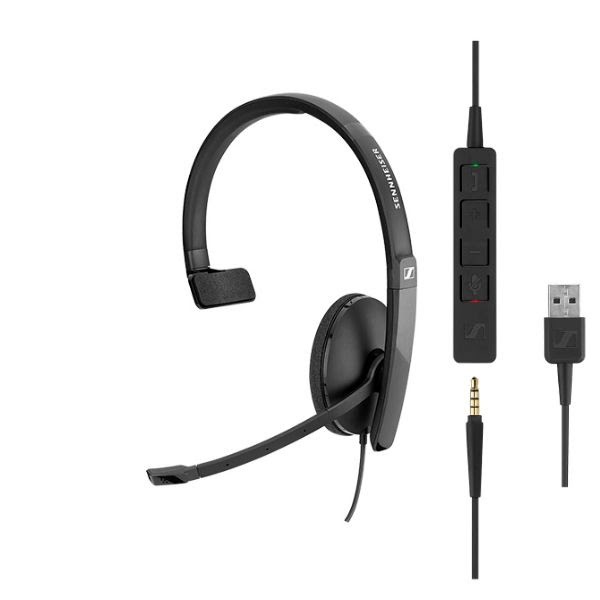 Sennheiser SC 135 Mono Noir - Micro-casque - grosbill-pro.com - 0