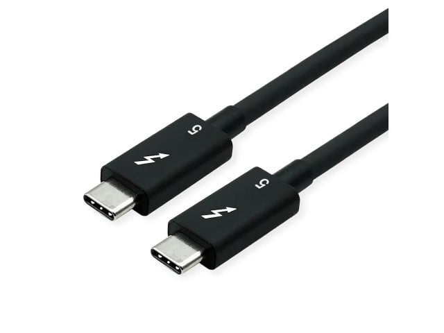 Roline Câble Thunderbolt™ 5 USB-C mâle/mâle - 1m - Noir