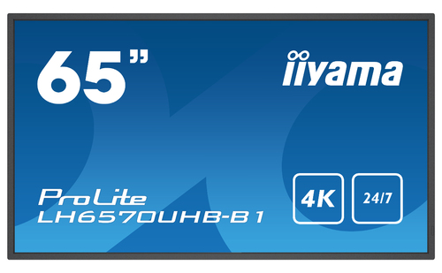 Iiyama LH6570UHB-B1 (LH6570UHB-B1) - Achat / Vente Affichage dynamique sur grosbill-pro.com - 1