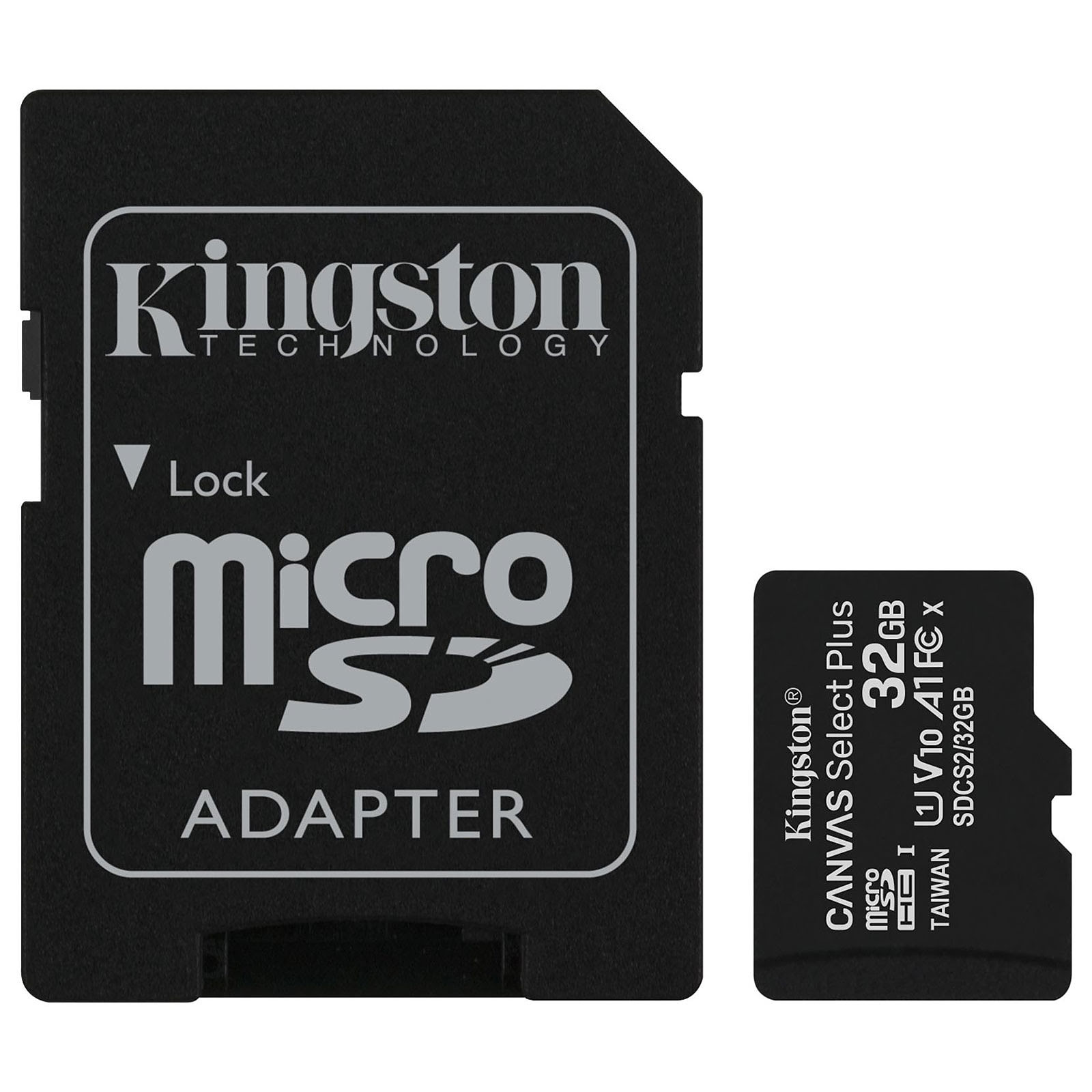 Kingston Micro SDHC 32Go Class 10 + Adapt - Carte mémoire