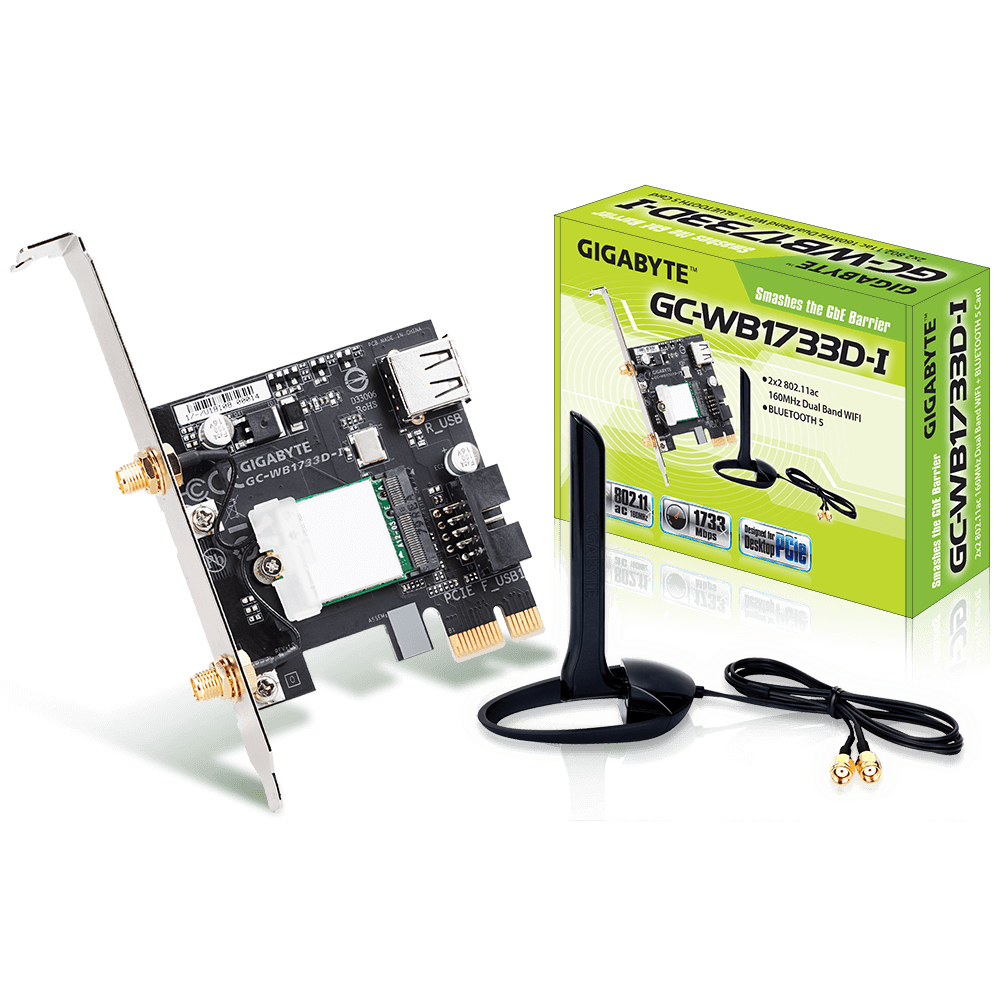 Gigabyte PCI-E BT5/WiFi AC - GC-WB1733D-I - Carte réseau Gigabyte - 0