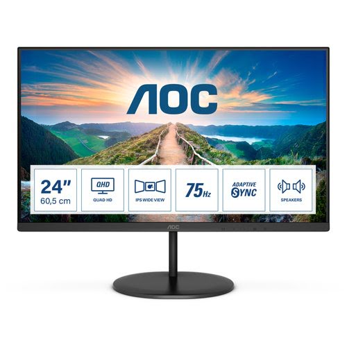 Grosbill Ecran PC AOC V4 Q24V4EA - 24"/IPS/4ms/QHD