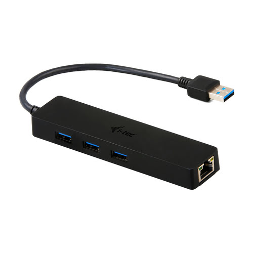 I-TEC USB 3.0 Slim HUB 3 Port with Gigabit Ethernet Adapter ideal for Notebook Ultrabook Tablet PC s - Achat / Vente sur grosbill-pro.com - 0