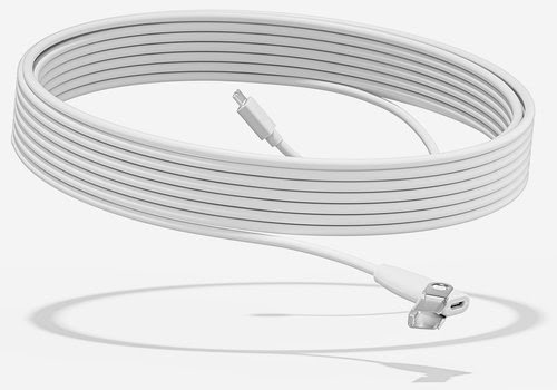 Grosbill Vidéoconférence Logitech RALLY MIC POD EXTENSION CABLE WHITE - WW (952-000047)