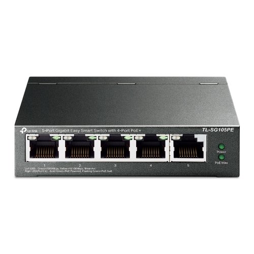 Grosbill Switch TP-Link TL-SG105PE - 5 (ports)/10/100/1000/Avec POE/Non manageable/4