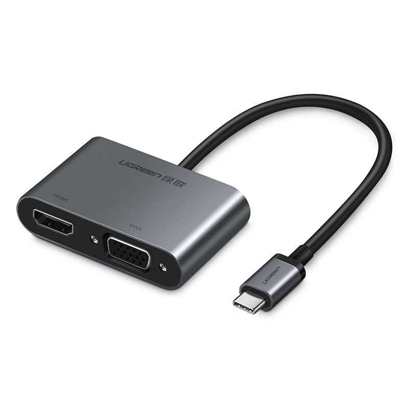 Adaptateur USB-C/HDMI 1.4+VGA+USB 3.0 - 0.25m#