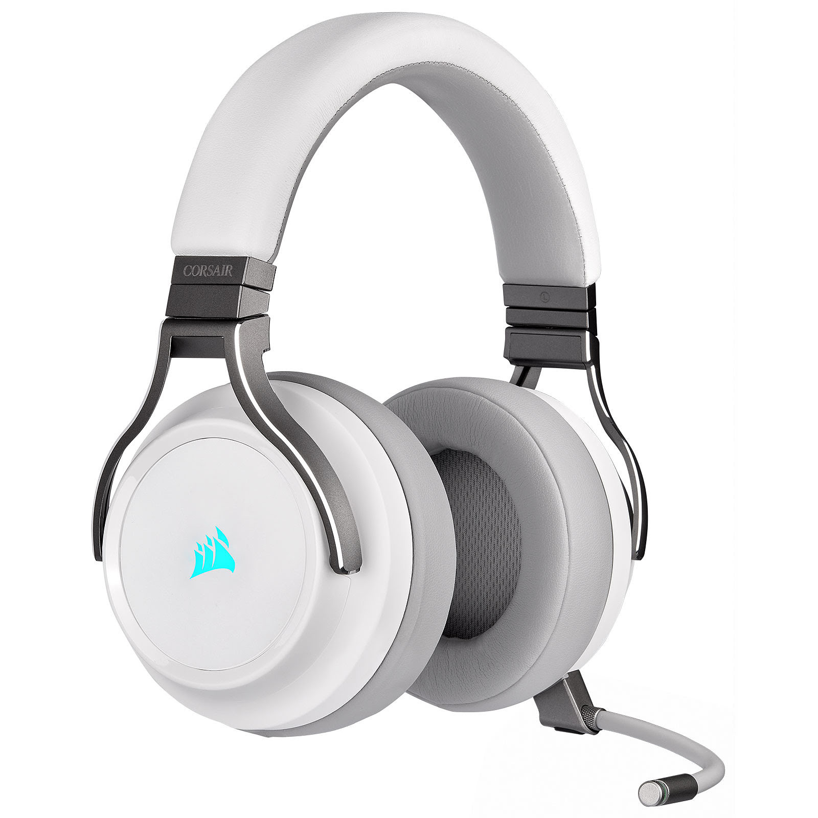 Corsair HS80 RGB USB Carbon 7.1 Surround Gris - Micro-casque