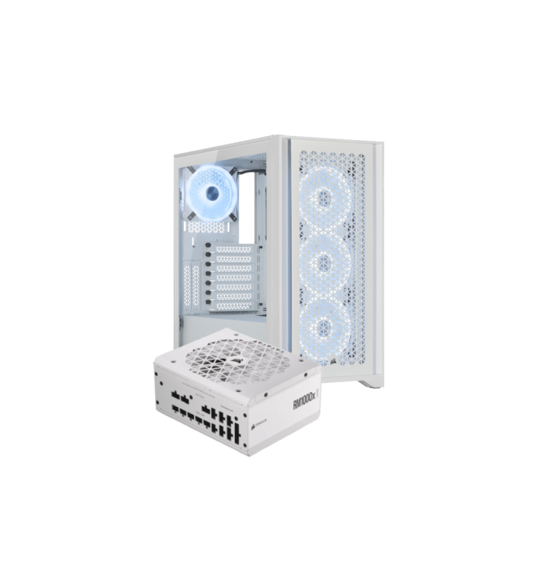 4000D Airflow RGB TG Blanc + RM1000x Shift W Gold
