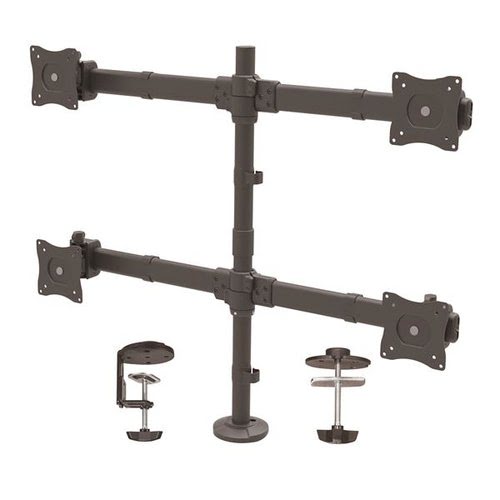 Desk Mount Quad Monitor Arm - Steel - Achat / Vente sur grosbill-pro.com - 0