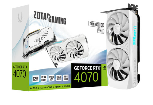 ZOTAC Gaming RTX 4070 Twin Edge OC Blanc Edition - Carte graphique - 4