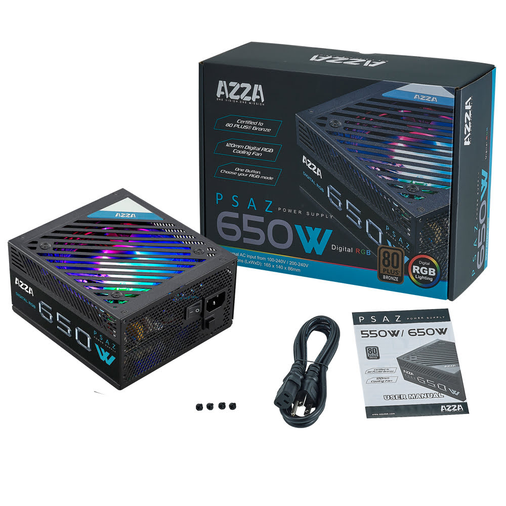 Azza 80+ Bronze (650W) - Alimentation Azza - grosbill-pro.com - 1