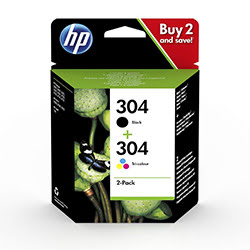 Grosbill Consommable imprimante HP Cartouche d'encre noir + couleurs 304 - 3JB05AE