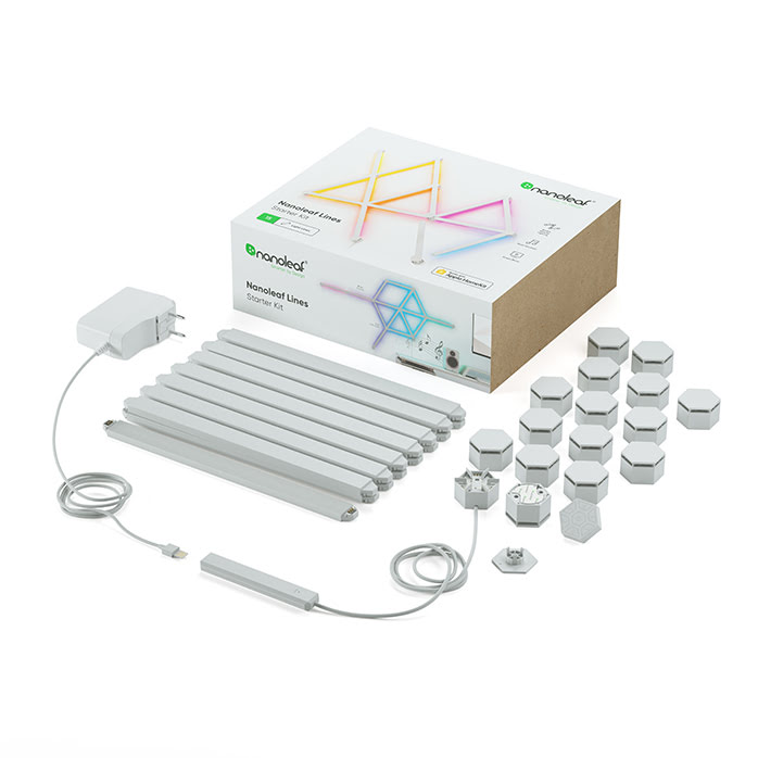 Nanoleaf Lines Starter Kit - 15 pièces (NL59-K-6002LW-15PK-EU) - Achat / Vente Objet connecté / Domotique sur grosbill-pro.com - 4