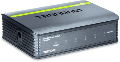 Grosbill Switch TrendNet 5-Port 10/100Mbps Switch - 5 (ports)/Sans POE/Non manageable