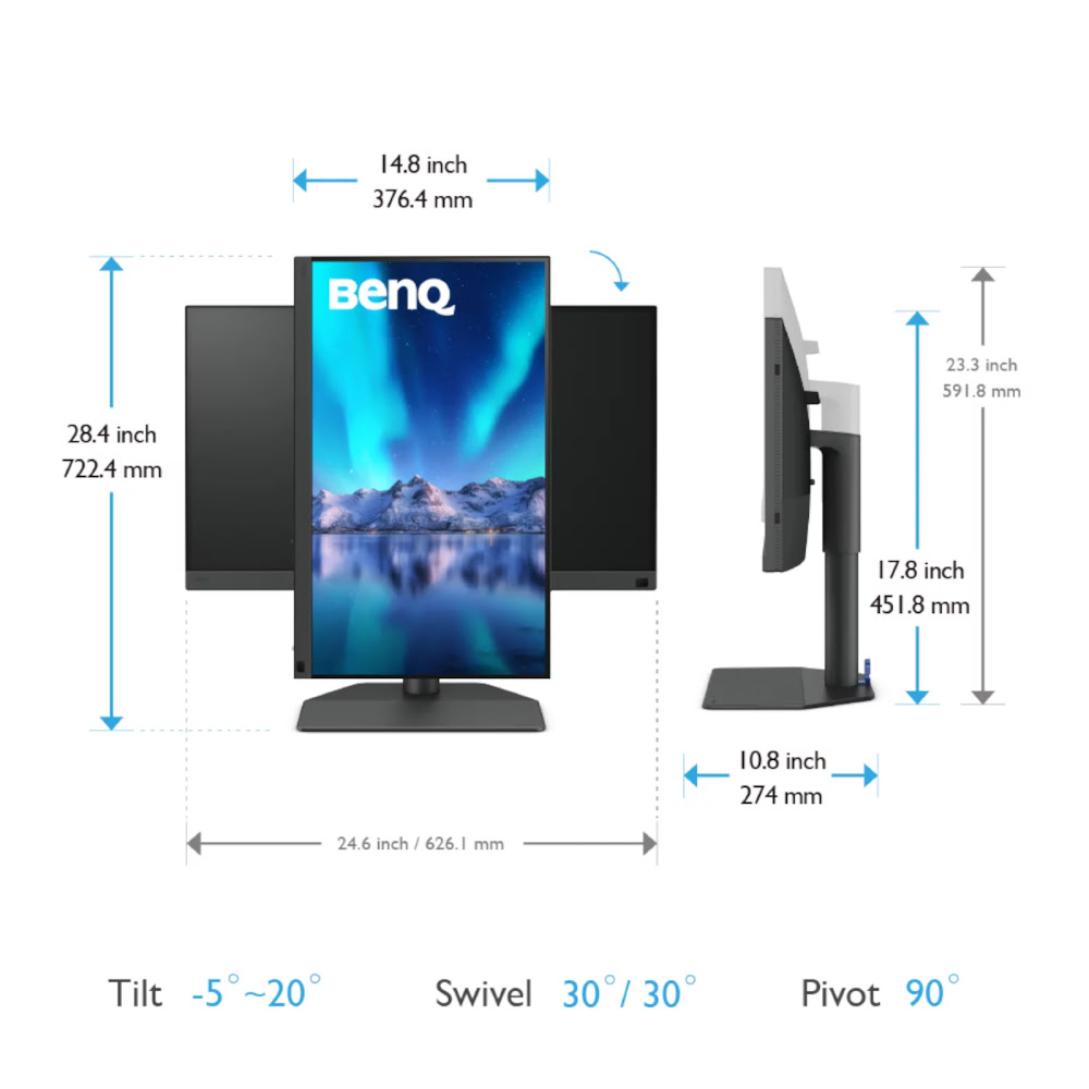 BenQ 27"  SW272U - Ecran PC BenQ - grosbill-pro.com - 4