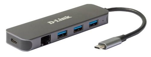 Grosbill Carte réseau D-Link 5-in-1 USB-C Hub with Gigabit Ethernet