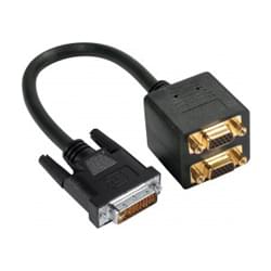 Adaptateur DVI-I male - 2 VGA femelle 