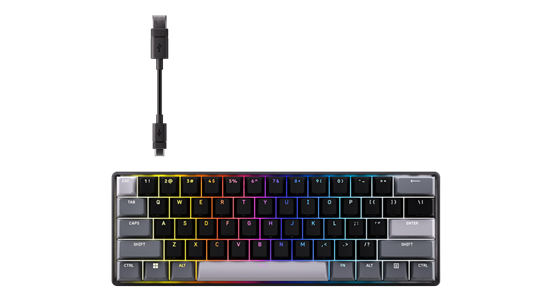 Corsair Clipper Pro Mini 60% - Magnétique - Filaire - RGB - Noir