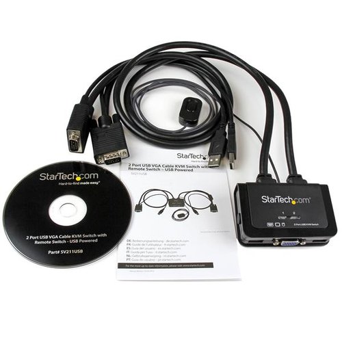 2 Port USB VGA Cable KVM Switch - Achat / Vente sur grosbill-pro.com - 5
