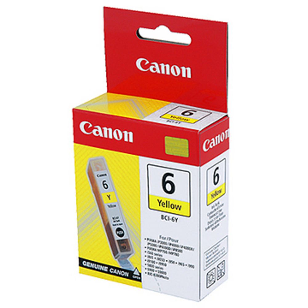 Cartouche BCI 6 Y - 4708A002 pour imprimante Jet d'encre Canon - 0