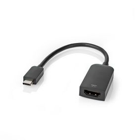 Grosbill Connectique PC Nedis Adaptateur USB-C vers HDMI Femelle - 0.2m Noir 
