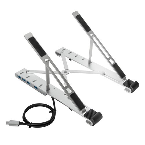 Targus Portable Stand+USB-A Hub Silver - Achat / Vente sur grosbill-pro.com - 3