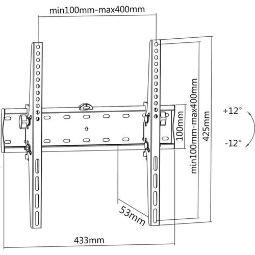 Support mural inclinable pour écran TV 37"-55" - Accessoire écran - 5