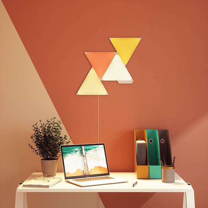 Nanoleaf Shapes Triangles Starter Kit - 4 Pièces (NL47-2002TW-4PK) - Achat / Vente Objet connecté / Domotique sur grosbill-pro.com - 1