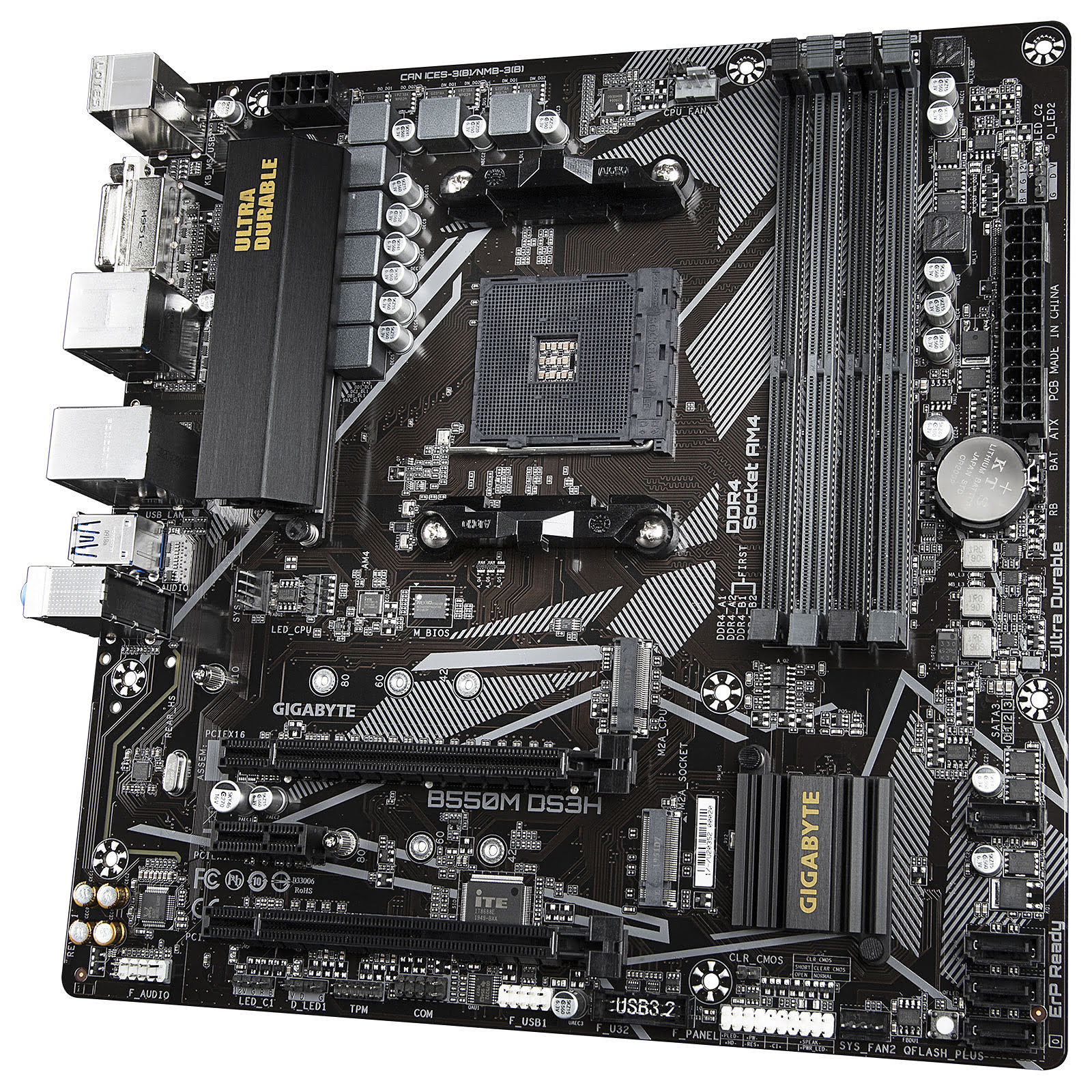 Gigabyte B550M DS3H Micro-ATX  - Carte mère Gigabyte - grosbill-pro.com - 3