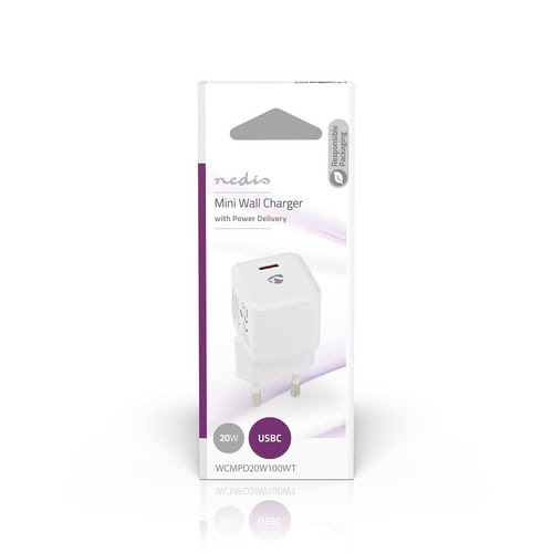 Chargeur mural USB-C/20W/Charge Rapide  - Connectique PC - 5