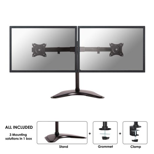 Desk Mount Dual 19-27" Full Motion BLACK - Achat / Vente sur grosbill-pro.com - 0