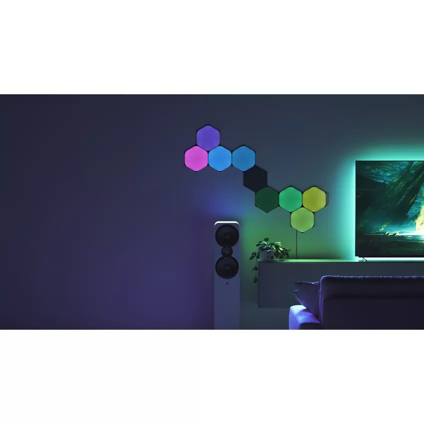 Nanoleaf Shapes Black Hexagons Starter Kit - 9 pièces (NL42-0102HX-9PK) - Achat / Vente Objet connecté / Domotique sur grosbill-pro.com - 7