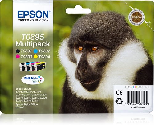 Grosbill Consommable imprimante Epson - Noir, Cyan, Magenta, Jaune - C13T08954020