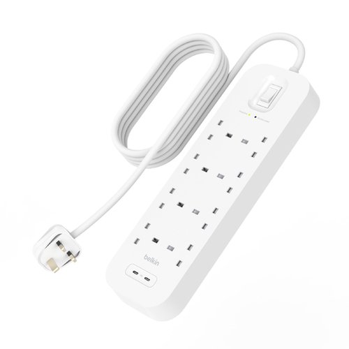 Surge Protection 8 Outlet Dual USB-C 30w - Achat / Vente sur grosbill-pro.com - 2