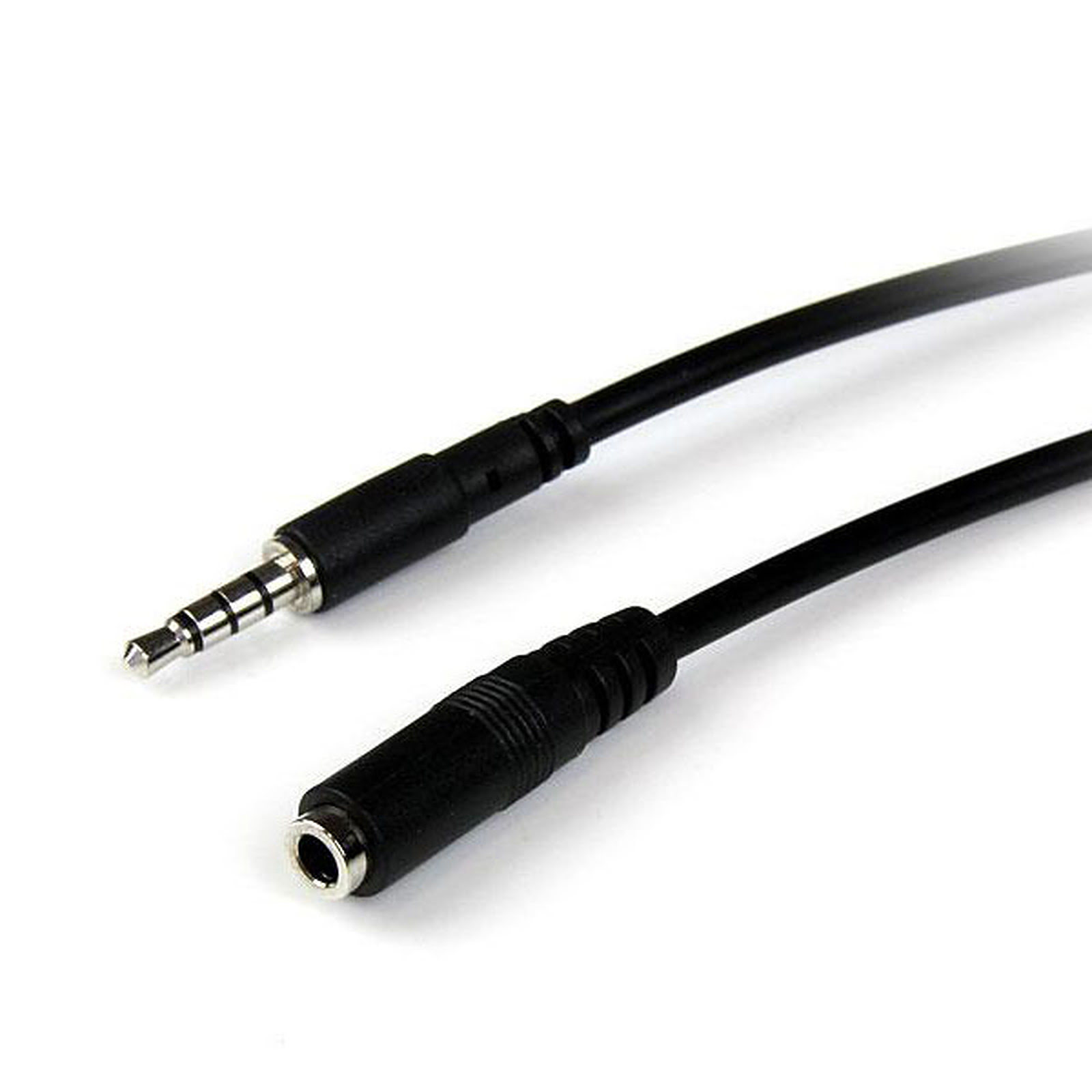 Rallonge M/F Jack 3.5mm 4pts - 2m - Connectique TV/Hifi/Video - 0