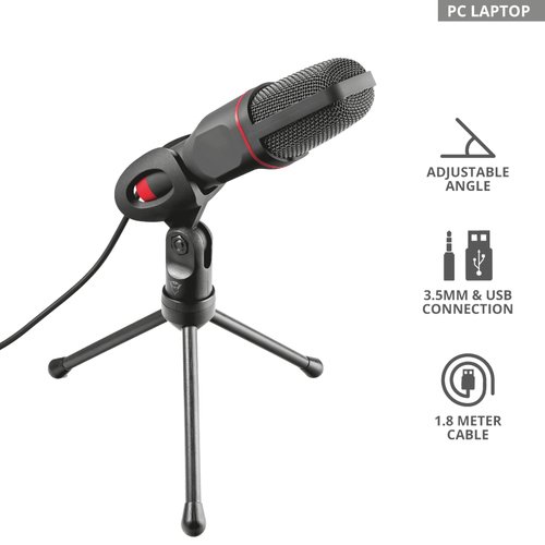 Microphone USB pour streaming GXT 232 Mantis Noir TRUST : le