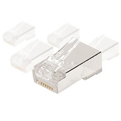 Connecteur RJ45 CAT5e STP MonoBrin+Peigne - par 10 